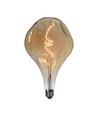 E27 4W LED Filament Spiraal lamp - A165, Amber glas, 2700K, 250lm, Ø16,5cm