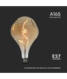 E27 4W LED Filament Spiraal lamp - A165, Amber glas, 2700K, 250lm, Ø16,5cm