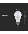 5 stuks RGBW LED lamp - 6W, Met RF afstandsbediening, E27