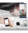 5 stuks E27 5W Wifi LED-lamp - G45, Tuya/Smart Life, werkt met Google Home