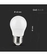 5 stuks E27 5W Wifi LED-lamp - G45, Tuya/Smart Life, werkt met Google Home