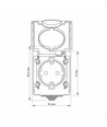 Enkele schuko-stopcontact - buiten, IP65, grijs