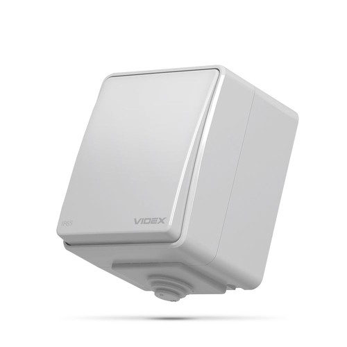 1-kanaals buitenschakelaar - IP65, 73x63mm, grijs
