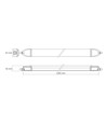 120cm 40W compleet LED-armatuur - doorvoerbedraad, IP65, 5000K