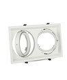 Dubbele AR111 inbouwspot - Wit, 174x325mm, IP20, zonder lichtbron
