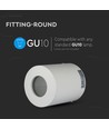 GU10 opbouwspot - Rond, wit, Ø8,2cm, zonder lichtbron