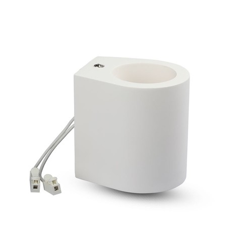 G9 opbouwspot van gips, rond - Wit, max 25W, IP20 binnen, zonder lichtbron