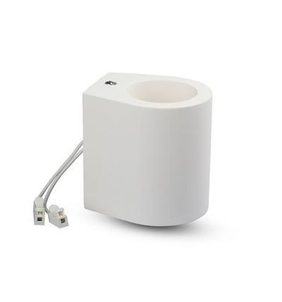 G9 opbouwspot van gips, rond - Wit, max 25W, IP20 binnen, zonder lichtbron
