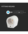 G9 opbouwspot van gips, rond - Wit, max 25W, IP20 binnen, zonder lichtbron