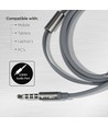 Grijze hoofdtelefoon met draad - 3.5mm jackplug, IP20