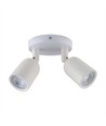 2xGU10 Wand/plafondspot - Wit, IP20 binnen, zonder lichtbron
