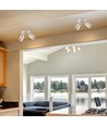 2xGU10 Wand/plafondspot - Wit, IP20 binnen, zonder lichtbron