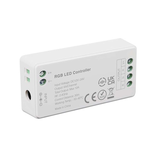 RGB WiFi controller voor LED strips - 12V/24V, 12A, bereik 30m, wit