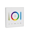 3-in-1 wandcontroller voor RGB / RGBW / RGB+CCT - 12V-24V, RF 2.4GHz, 86x86mm, wit, touch panel