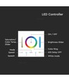 3-in-1 wandcontroller voor RGB / RGBW / RGB+CCT - 12V-24V, RF 2.4GHz, 86x86mm, wit, touch panel