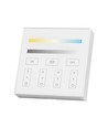 4-zone WiFi/WLAN touch panel voor LED strips - 12V/24V, wit, 86x86mm, voor single color en CCT