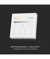 4-zone WiFi/WLAN touch panel voor LED strips - 12V/24V, wit, 86x86mm, voor single color en CCT