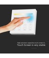 4-zone WiFi/WLAN touch panel voor LED strips - 12V/24V, wit, 86x86mm, voor single color en CCT