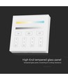 4-zone WiFi/WLAN touch panel voor LED strips - 12V/24V, wit, 86x86mm, voor single color en CCT