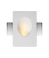 GU10 inbouwspot in gips, rond - Wit, overschilderbaar, IP20 binnen, gat: 18,5 x 12,5 cm, zonder lichtbron