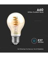E27 4W LED-lamp - Spiraal kooldraad, amberkleurig glas, 1800K