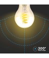 E27 4W LED-lamp - Spiraal kooldraad, amberkleurig glas, 1800K