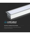 120cm 40W LED lineair inbouwarmatuur - Samsung LED chip, 120cm, zilver, 5 jaar garantie