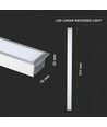 120cm 40W LED lineair inbouwarmatuur - Samsung LED chip, 120cm, zilver, 5 jaar garantie