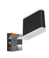 6W zwarte LED wandlamp met up/down licht - 660lm, IP54 buiten, 2700K, 110lm/W, incl. lichtbron