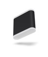 6W zwarte LED wandlamp met up/down licht - 660lm, IP54 buiten, 2700K, 110lm/W, incl. lichtbron