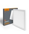 24W LED plafondlamp, 3-in-1 CCT - 2500lm, 29,2 x 29,2cm, witte rand, inbouw- of opbouwpanel