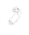 Dim to warm GU10 railsport - Inclusief 6W Dimtowarm lamp, Zwart, 1-fase, 1F2W