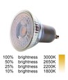 Dim to warm GU10 railsport - Inclusief 6W Dimtowarm lamp, Zwart, 1-fase, 1F2W
