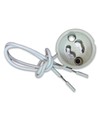 GU10 fitting met 15cm snoer - Wit, keramische houder, IP20