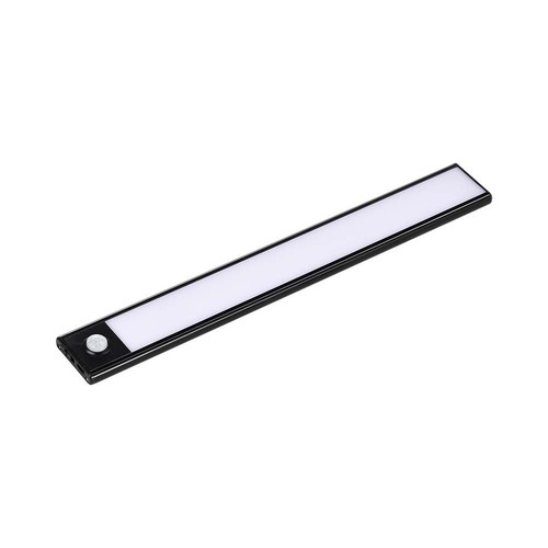 1,5W LED kastverlichting met PIR sensor - 30cm, zwart, batterijgevoed, 4000K, auto on/off