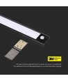 1,5W LED kastverlichting met PIR sensor - 30cm, zwart, batterijgevoed, 4000K, auto on/off