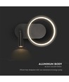 14W Designer LED wandlamp - Zwart, 1500lm, 25x10x18 cm, incl. lichtbron