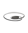 60cm 48W dimbare LED designer plafondlamp - 5150lm, TRIAC dimbaar, zwarte rand, Ø60cm, 4000K