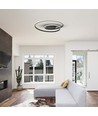 60cm 48W dimbare LED designer plafondlamp - 5150lm, TRIAC dimbaar, zwarte rand, Ø60cm, 4000K
