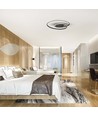 60cm 48W dimbare LED designer plafondlamp - 5150lm, TRIAC dimbaar, zwarte rand, Ø60cm, 4000K