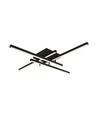 38W LED plafondlamp - 85x85cm, dimbaar, zwart, 4000K, modern design