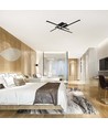 38W LED plafondlamp - 85x85cm, dimbaar, zwart, 4000K, modern design