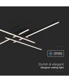 38W LED plafondlamp - 85x85cm, dimbaar, zwart, 4000K, modern design