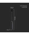13W designer LED plafondlamp - 1500lm, zwart metaal, warm wit, incl. lichtbron