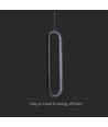 13W designer LED plafondlamp - 1500lm, zwart metaal, warm wit, incl. lichtbron