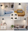 4,5W Oplaadbare wandlamp CCT - IP20, rond, mat zwart, 360° draaibaar, incl. lichtbron en afstandsbediening