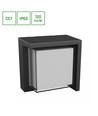 10W Verto Square Edge CCT wandlamp - 120lm/W, IP65, zwart, 3-CCT, 160x160mm