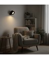 4,5W Oplaadbare wandlamp CCT - IP20, rond, mat zwart, 360° draaibaar, incl. lichtbron en afstandsbediening