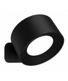 4,5W Oplaadbare wandlamp CCT - IP20, rond, mat zwart, 360° draaibaar, incl. lichtbron en afstandsbediening