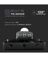 30W LED-breedstraler met sensor - 120lm/W, zwart, werklamp, snelkoppeling